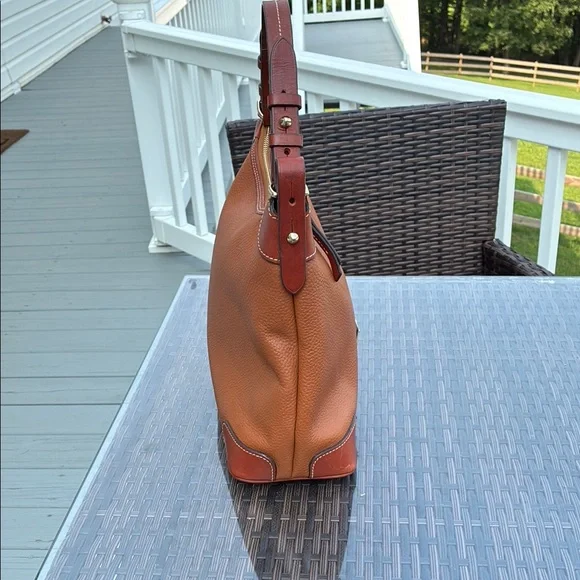 Dooney & Bourke Brown Shoulder Bag with Gold Accents - Picture 3 of 13